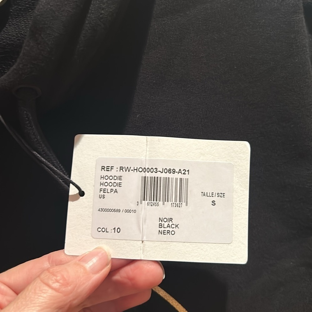 ๐ NWT LANVIN 100% cotton black mother & child pull over hoodie small - Picture 8 of 15